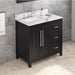 Jeffrey Alexander Cade 36-inch Left Offset Single Bathroom Vanity Set - SKU VKITCAD36BKCQR | Home Luxury USA