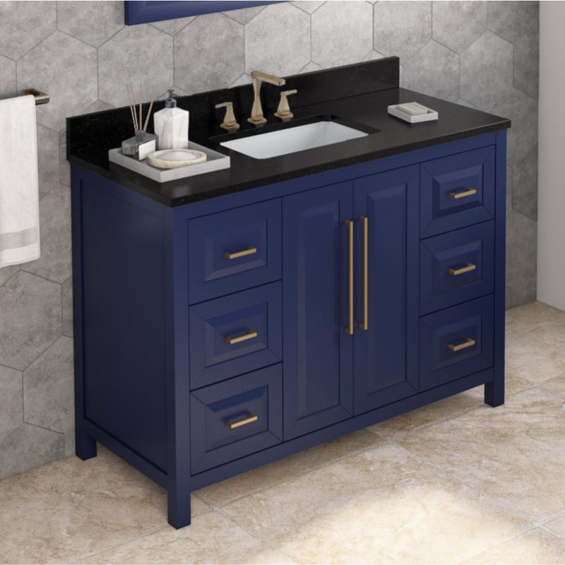 Jeffrey Alexander Cade 48-inch Single Bathroom Vanity Set - SKU VKITCAD48BLBGR | Home Luxury USA