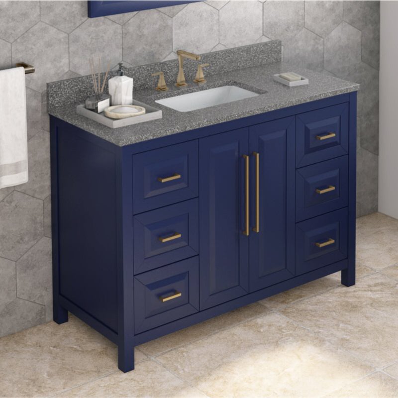 Jeffrey Alexander Cade 48-inch Single Bathroom Vanity Set - SKU VKITCAD48BLBOR | Home Luxury USA