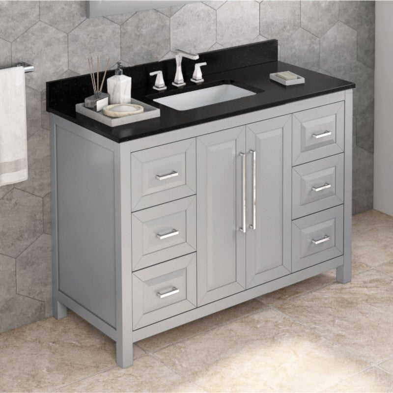 Jeffrey Alexander Cade 48-inch Single Bathroom Vanity Set - SKU VKITCAD48GRBGR | Home Luxury USA