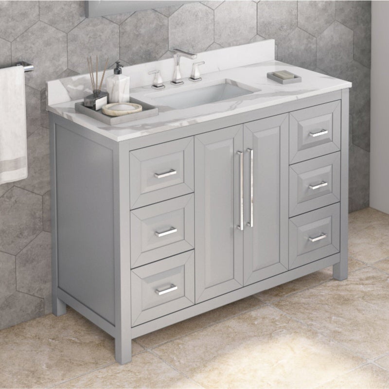 Jeffrey Alexander Cade 48-inch Single Bathroom Vanity Set - SKU VKITCAD48GRCQR | Home Luxury USA