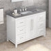 Jeffrey Alexander Cade 48-inch Single Bathroom Vanity Set - SKU VKITCAD48WHSGR | Home Luxury USA