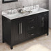 Jeffrey Alexander Cade 60-inch Double Bathroom Vanity Set - SKU VKITCAD60BKCQR | Home Luxury USA