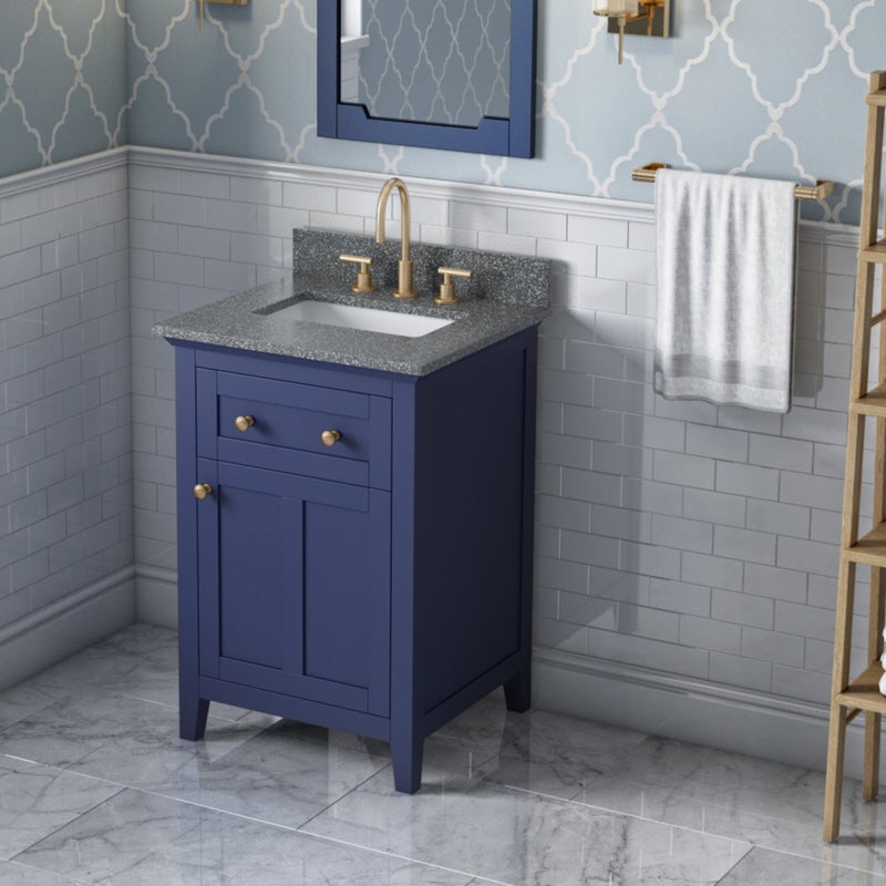 Jeffrey Alexander Chatham 24-inch Bathroom Vanity with Top - SKU VKITCHA24BLBOR | Home Luxury USA