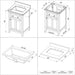 Jeffrey Alexander Chatham 24-inch Bathroom Vanity with Top - SKU VKITCHA24BLBGR | Home Luxury USA