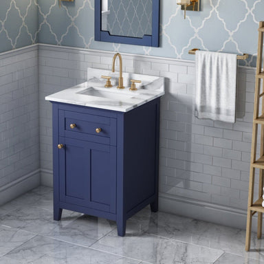 Jeffrey Alexander Chatham 24-inch Bathroom Vanity with Top - SKU VKITCHA24BLCQR | Home Luxury USA