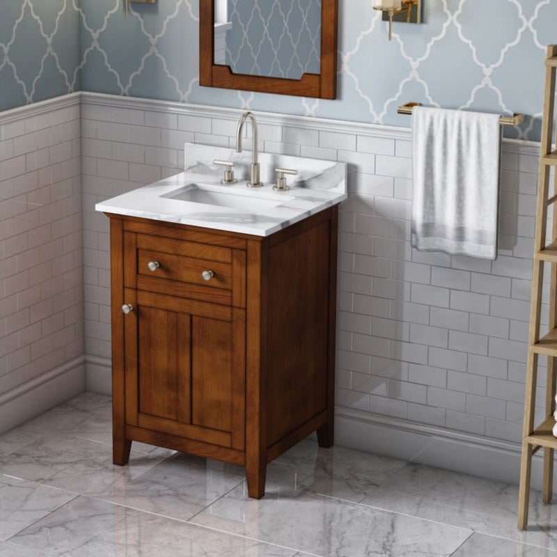 Jeffrey Alexander Chatham 24-inch Bathroom Vanity with Top - SKU VKITCHA24CHCQR | Home Luxury USA