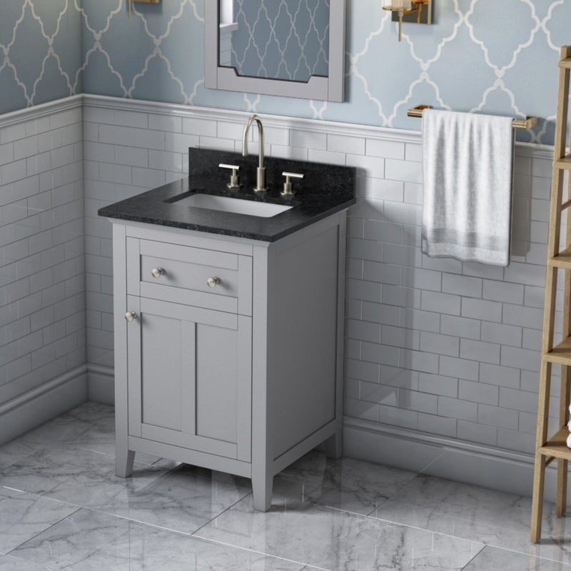 Jeffrey Alexander Chatham 24-inch Bathroom Vanity with Top - SKU VKITCHA24GRBGR | Home Luxury USA