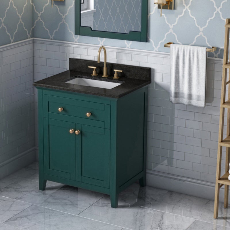 Jeffrey Alexander - Jeffrey Alexander Chatham 30 - inch Bathroom Vanity with Top - VKITCHA30GNBGR - Home Luxury USA