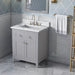 Jeffrey Alexander - Jeffrey Alexander Chatham 30 - inch Bathroom Vanity with Top - VKITCHA30GRCQR - Home Luxury USA