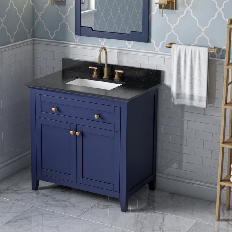 Jeffrey Alexander - Jeffrey Alexander Chatham 36 - inch Bathroom Vanity with Top - VKITCHA36BLBGR - Home Luxury USA