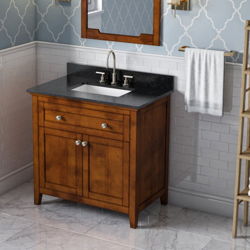 Jeffrey Alexander - Jeffrey Alexander Chatham 36 - inch Bathroom Vanity with Top - VKITCHA36CHBGR - Home Luxury USA