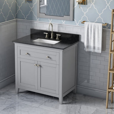 Jeffrey Alexander - Jeffrey Alexander Chatham 36 - inch Bathroom Vanity with Top - VKITCHA36GRBGR - Home Luxury USA