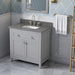 Jeffrey Alexander - Jeffrey Alexander Chatham 36 - inch Bathroom Vanity with Top - VKITCHA36GRBOR - Home Luxury USA