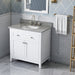 Jeffrey Alexander - Jeffrey Alexander Chatham 36 - inch Bathroom Vanity with Top - VKITCHA36WHSGR - Home Luxury USA