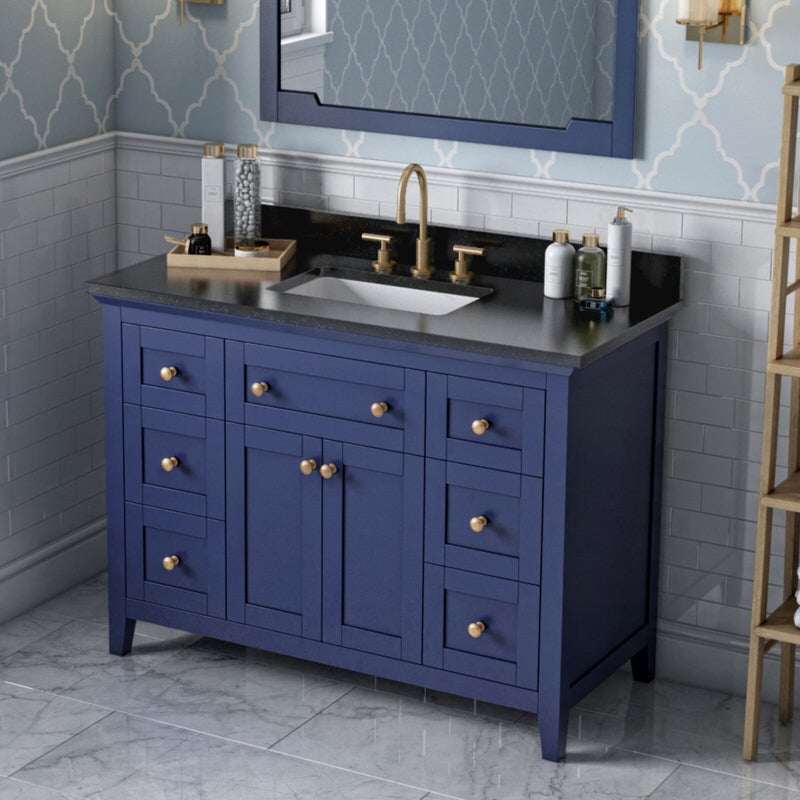 Jeffrey Alexander - Jeffrey Alexander Chatham 48 - inch Bathroom Vanity with Top - VKITCHA48BLBGR - Home Luxury USA