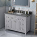 Jeffrey Alexander - Jeffrey Alexander Chatham 48 - inch Bathroom Vanity with Top - VKITCHA48GRBOR - Home Luxury USA