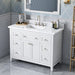 Jeffrey Alexander - Jeffrey Alexander Chatham 48 - inch Bathroom Vanity with Top - VKITCHA48WHWCR - Home Luxury USA