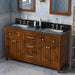 Jeffrey Alexander - Jeffrey Alexander Chatham 60 - inch Double Sink Bathroom Vanity - VKITCHA60CHBGR - Home Luxury USA