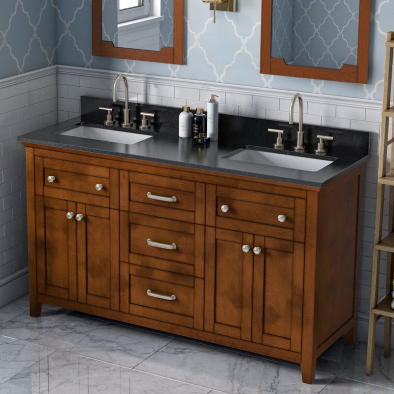 Jeffrey Alexander - Jeffrey Alexander Chatham 60 - inch Double Sink Bathroom Vanity - VKITCHA60CHBGR - Home Luxury USA