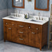 Jeffrey Alexander - Jeffrey Alexander Chatham 60 - inch Double Sink Bathroom Vanity - VKITCHA60CHCQR - Home Luxury USA