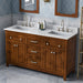 Jeffrey Alexander - Jeffrey Alexander Chatham 60 - inch Double Sink Bathroom Vanity - VKITCHA60CHWCR - Home Luxury USA