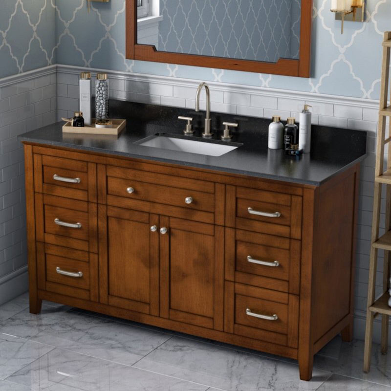 Jeffrey Alexander - Jeffrey Alexander Chatham 60 - inch Single Sink Bathroom Vanity - VKITCHA60SCHBGR - Home Luxury USA