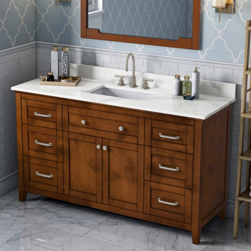 Jeffrey Alexander - Jeffrey Alexander Chatham 60 - inch Single Sink Bathroom Vanity - VKITCHA60SCHCQR - Home Luxury USA