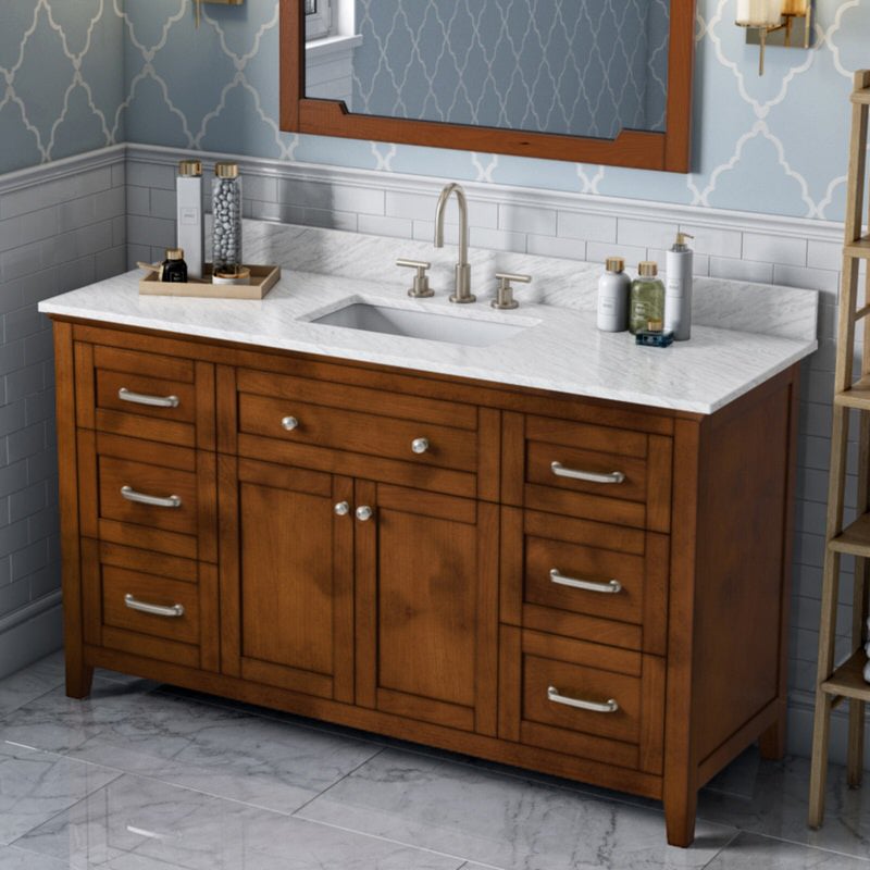 Jeffrey Alexander - Jeffrey Alexander Chatham 60 - inch Single Sink Bathroom Vanity - VKITCHA60SCHWCR - Home Luxury USA