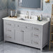 Jeffrey Alexander - Jeffrey Alexander Chatham 60 - inch Single Sink Bathroom Vanity - VKITCHA60SGRCQR - Home Luxury USA