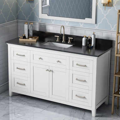 Jeffrey Alexander - Jeffrey Alexander Chatham 60 - inch Single Sink Bathroom Vanity - VKITCHA60SWHBGR - Home Luxury USA