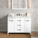 Jeffrey Alexander Katara 48-inch Single Bathroom Vanity with Top - SKU VKITKAT48WHCQR | Home Luxury USA