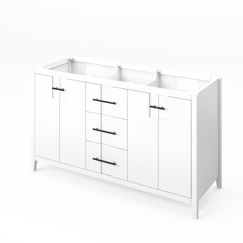 Jeffrey Alexander Katara 60-inch Double Bathroom Vanity with Top - SKU VKITKAT60BKBGR | Home Luxury USA