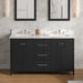 Jeffrey Alexander Katara 60-inch Double Bathroom Vanity with Top - SKU VKITKAT60BKCQR | Home Luxury USA