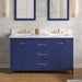 Jeffrey Alexander Katara 60-inch Double Bathroom Vanity with Top - SKU VKITKAT60BLCQR | Home Luxury USA