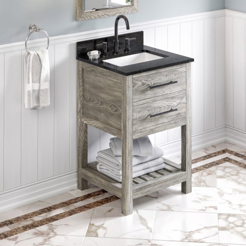 Jeffrey Alexander Wavecrest 24-inch Single Bathroom Vanity Set - SKU VKITWAV24WGBGR | Home Luxury USA