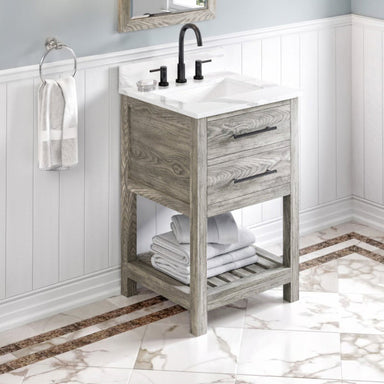 Jeffrey Alexander Wavecrest 24-inch Single Bathroom Vanity Set - SKU VKITWAV24WGCQR | Home Luxury USA