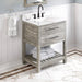 Jeffrey Alexander Wavecrest 30-inch Single Bathroom Vanity Set - SKU VKITWAV30WGCQR | Home Luxury USA