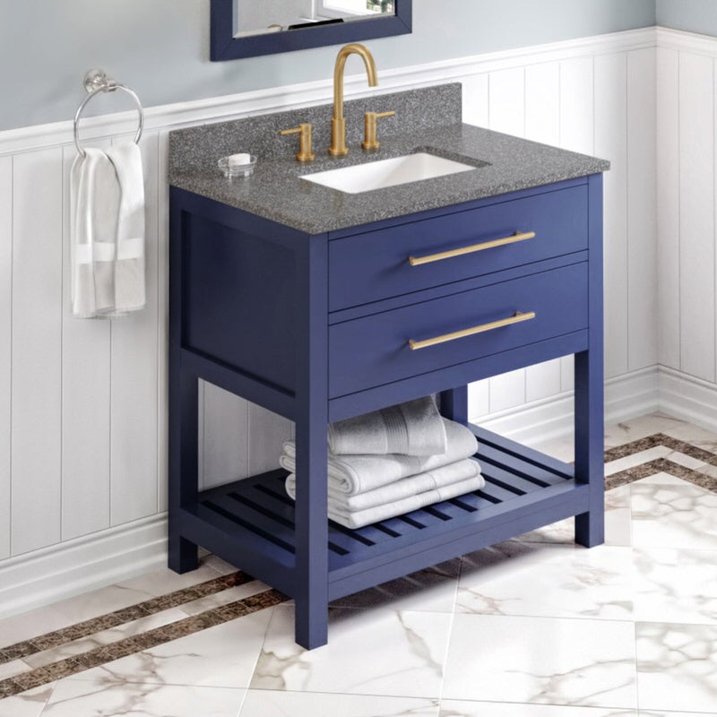 Jeffrey Alexander Wavecrest 36-inch Single Bathroom Vanity Set - SKU VKITWAV36BLBOR | Home Luxury USA