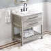 Jeffrey Alexander Wavecrest 36-inch Single Bathroom Vanity Set - SKU VKITWAV36WGCQR | Home Luxury USA