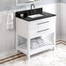 Jeffrey Alexander Wavecrest 36-inch Single Bathroom Vanity Set - SKU VKITWAV36WHBGR | Home Luxury USA