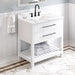 Jeffrey Alexander Wavecrest 36-inch Single Bathroom Vanity Set - SKU VKITWAV36WHCQR | Home Luxury USA