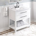 Jeffrey Alexander Wavecrest 36-inch Single Bathroom Vanity Set - SKU VKITWAV36WHWCR | Home Luxury USA