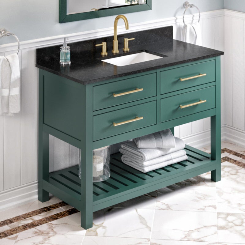 Jeffrey Alexander Wavecrest 48-inch Single Bathroom Vanity Set - SKU VKITWAV48GNBGR | Home Luxury USA