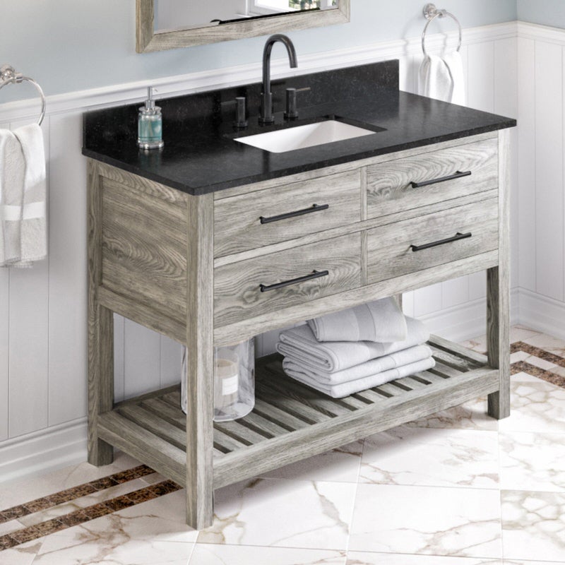 Jeffrey Alexander Wavecrest 48-inch Single Bathroom Vanity Set - SKU VKITWAV48WGBGR | Home Luxury USA