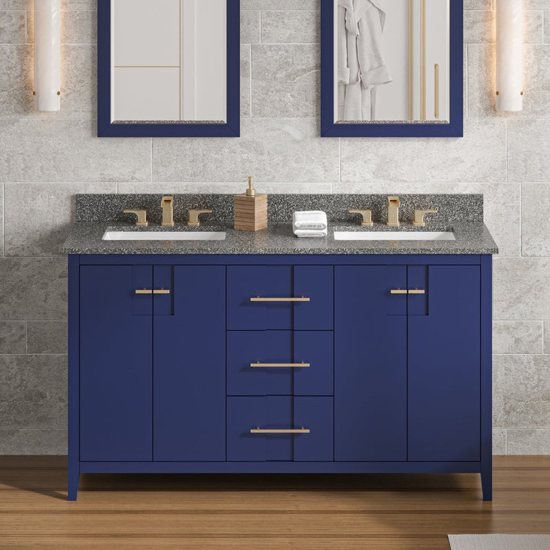 jeffrey alexander katara 60-inch double bathroom vanity with top in blue from home luxury usa
