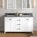 jeffrey alexander katara 60-inch double bathroom vanity with top in white from home luxury usa