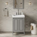 jeffrey alexander percival 24-inch bathroom vanity with top in grey