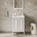 jeffrey alexander percival 24-inch bathroom vanity with top in white