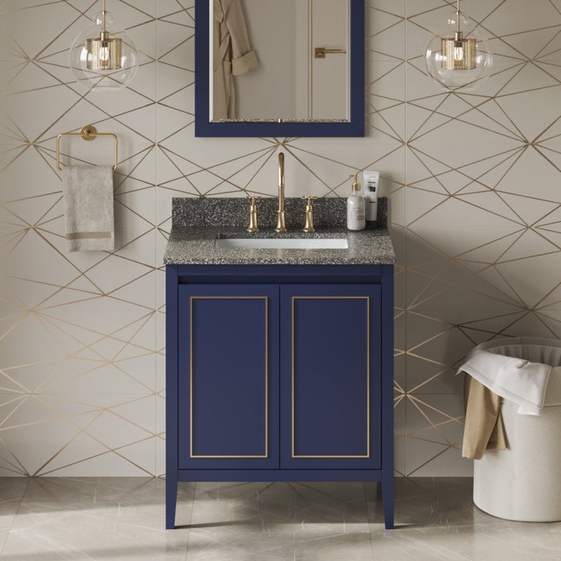Jeffrey Alexander Percival 30-inch Single Bathroom Vanity With Top In blue From Home Luxury USA